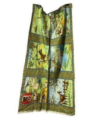 Fabric panel farm animals print